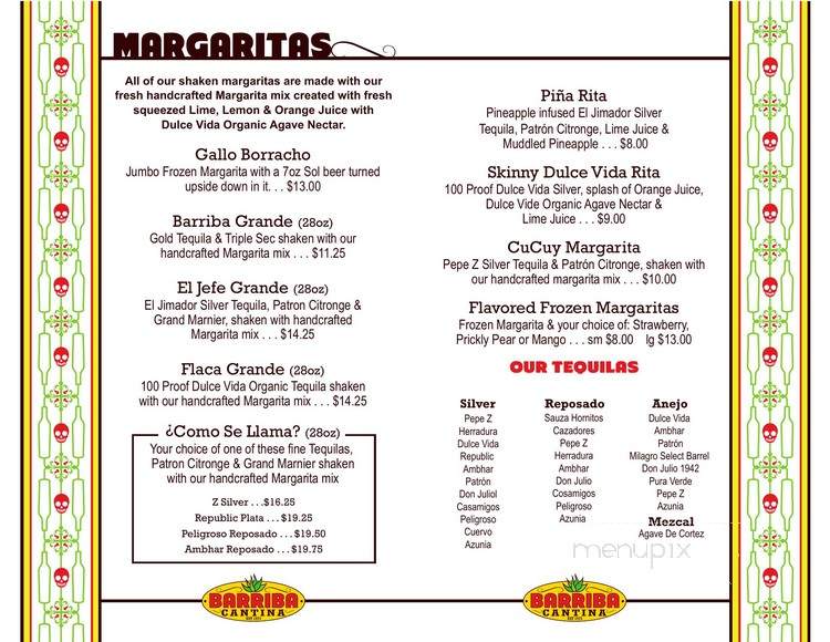Barriba Cantina - San Antonio, TX menu_pic