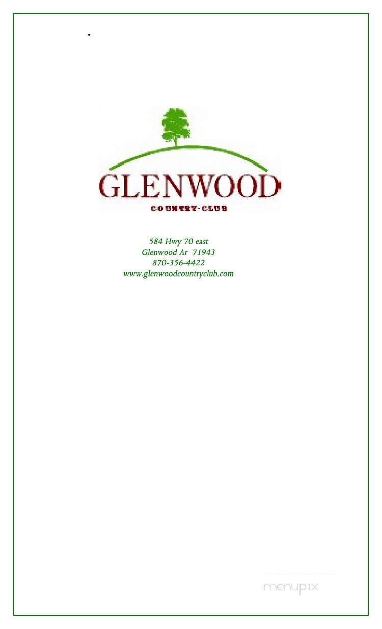 Glenwood Country Club Restaurant - Glenwood, AR menu_pic