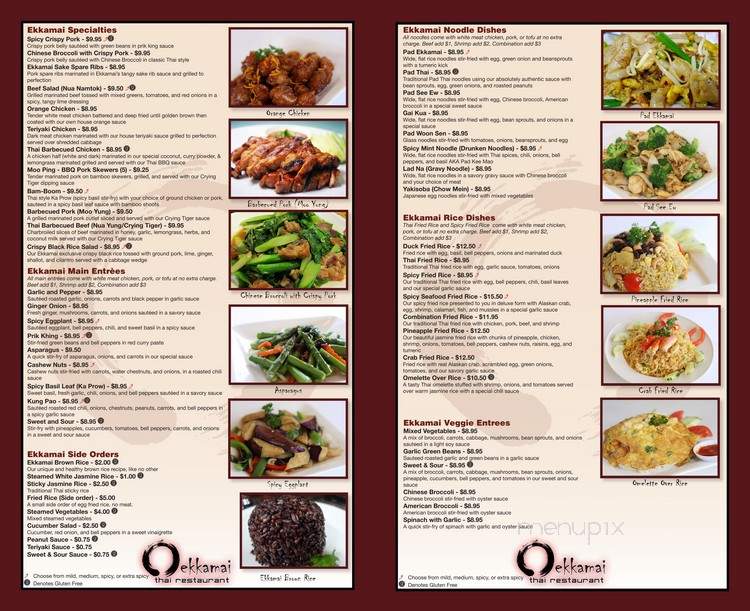 Ekkamai Thai Restaurant - Los Angeles, CA menu_pic