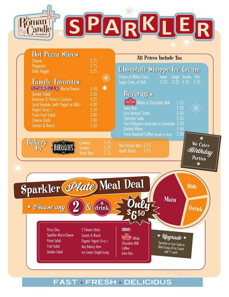 Roman Candle Sparkler - Madison, WI menu_pic