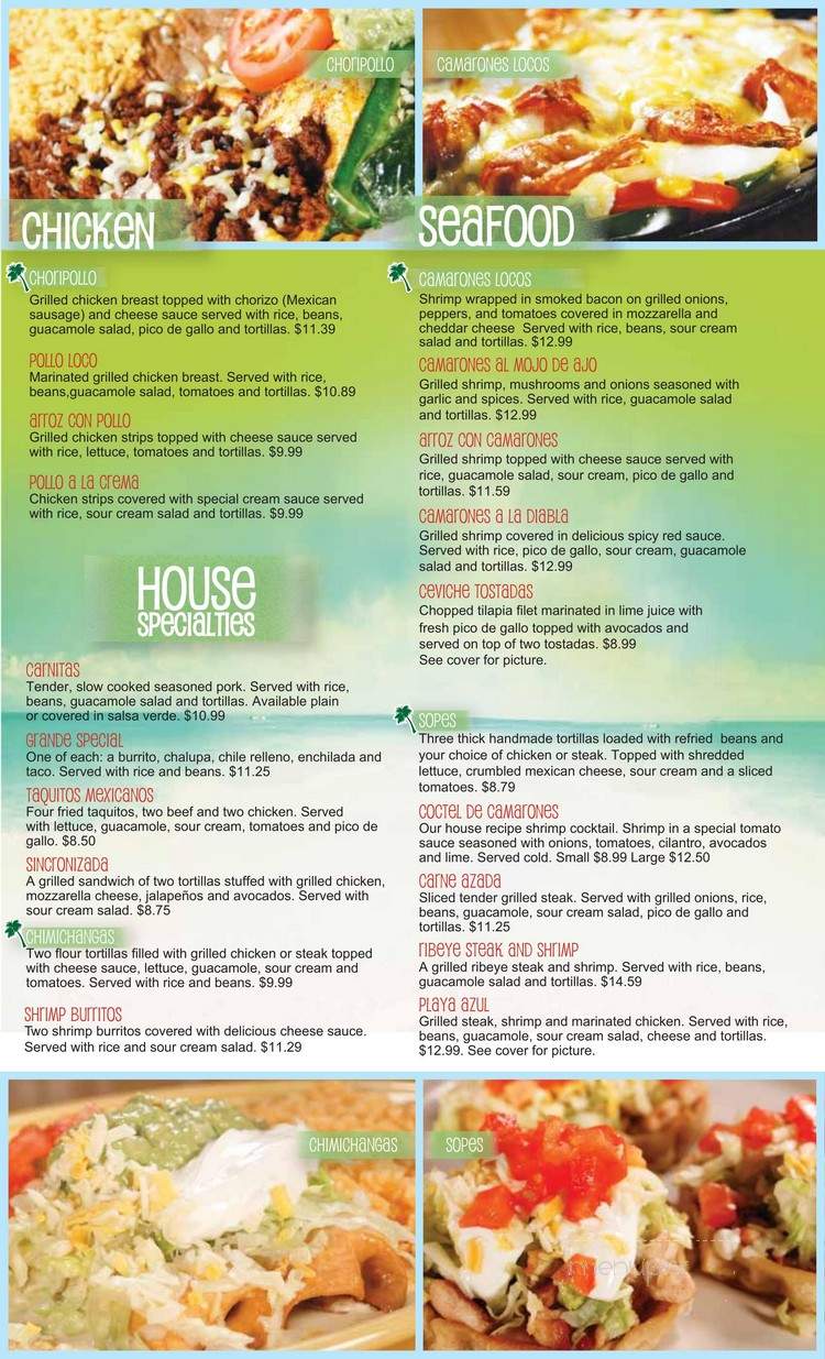Cancun Mexican Restaurant - Sneads Ferry, NC menu_pic