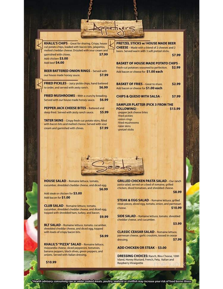 Khalil's - Louisville, KY menu_pic