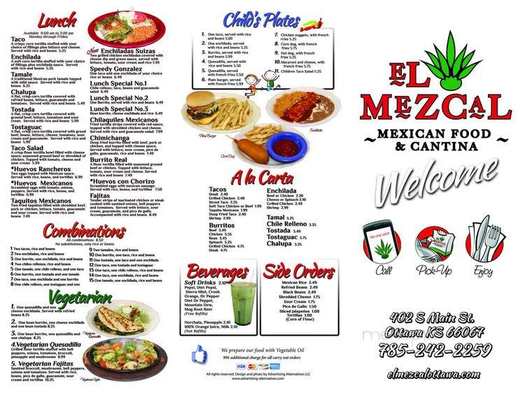 El J Jacal - Ottawa, KS menu_pic