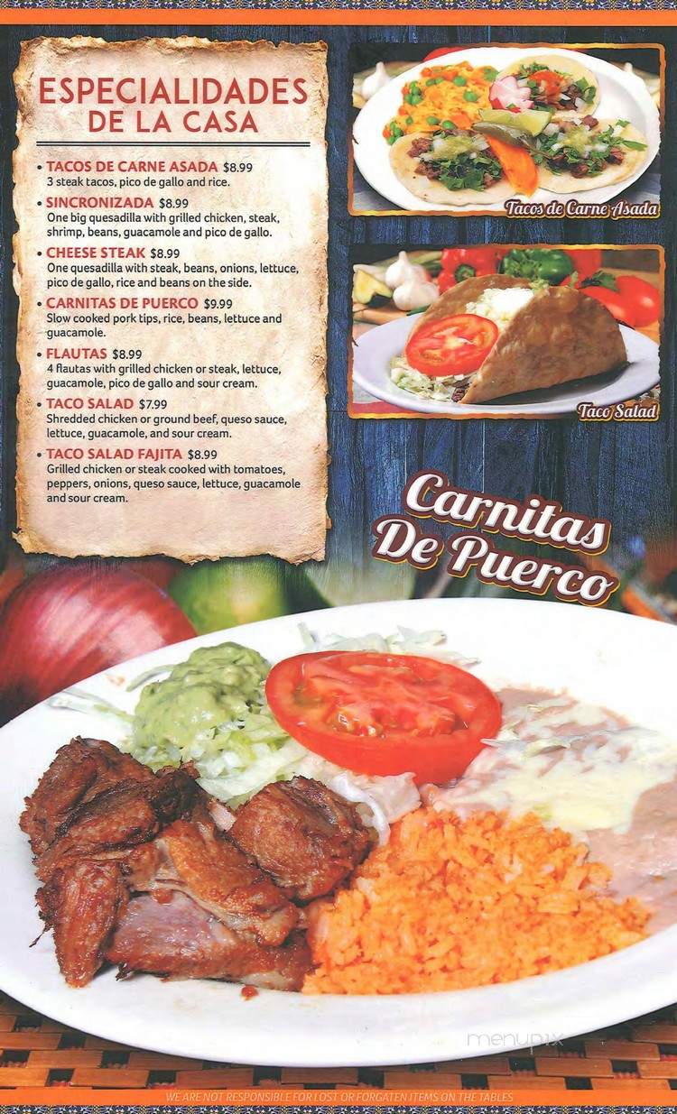 Chapala Mexican Grill - Shelbyville, IL menu_pic