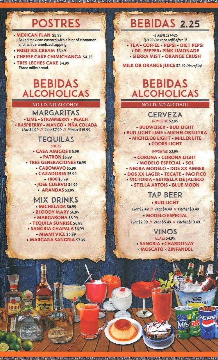 Chapala Mexican Grill - Shelbyville, IL menu_pic
