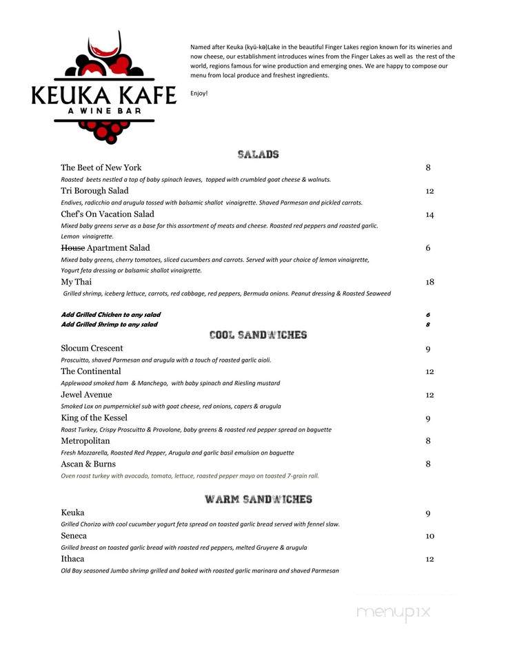 Keuka Kafe - Flushing, NY menu_pic