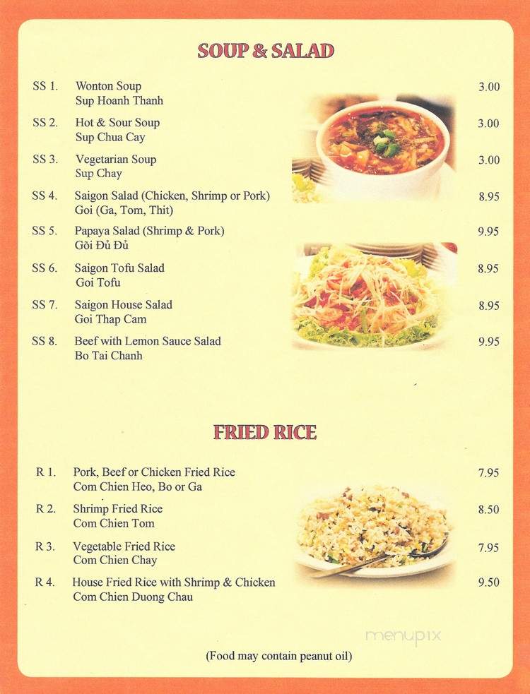 Pho Saigon Garden - Midlothian, VA menu_pic