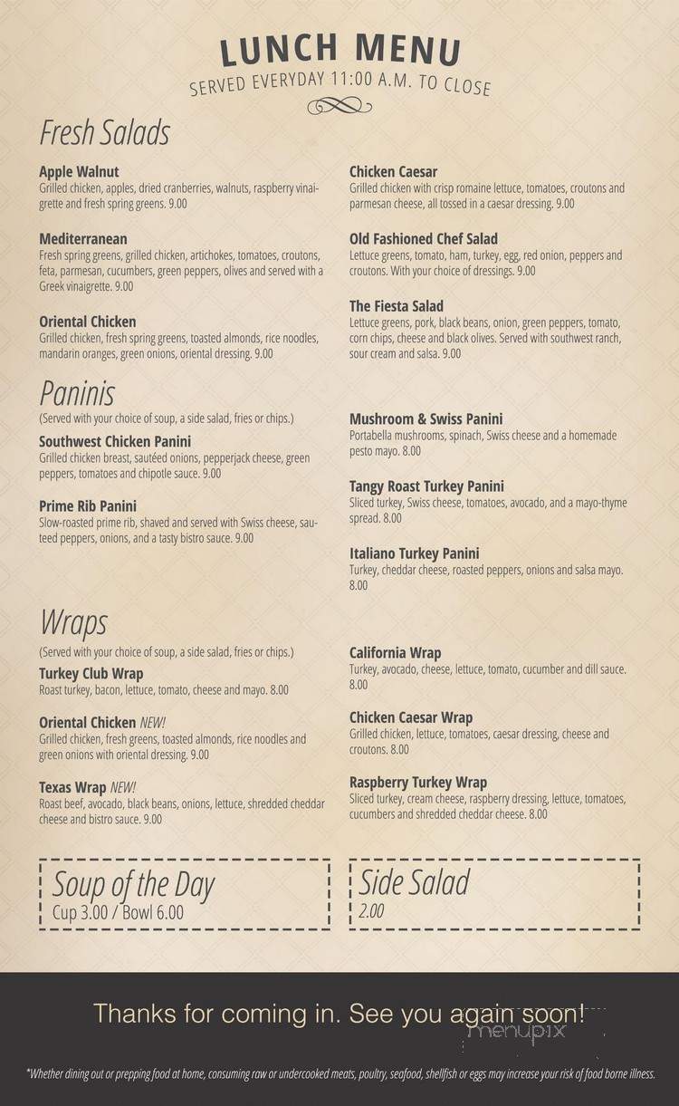 Sharon's Coffee Co - Hurley, WI menu_pic
