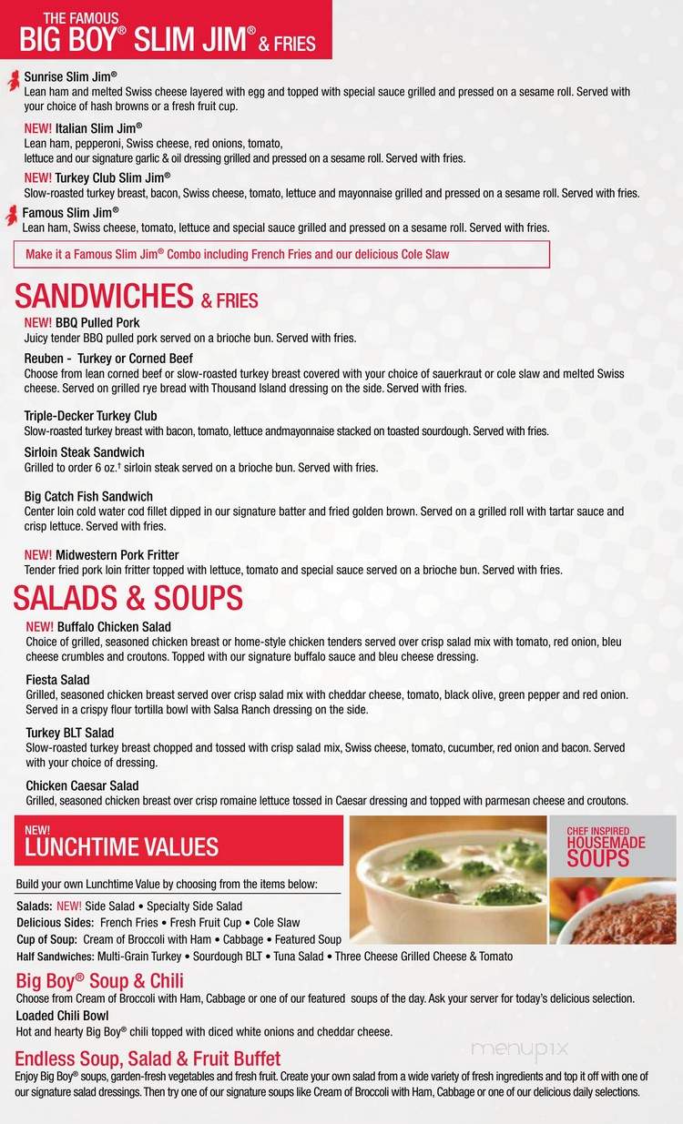 Bob's Big Boy - Midland, MI menu_pic