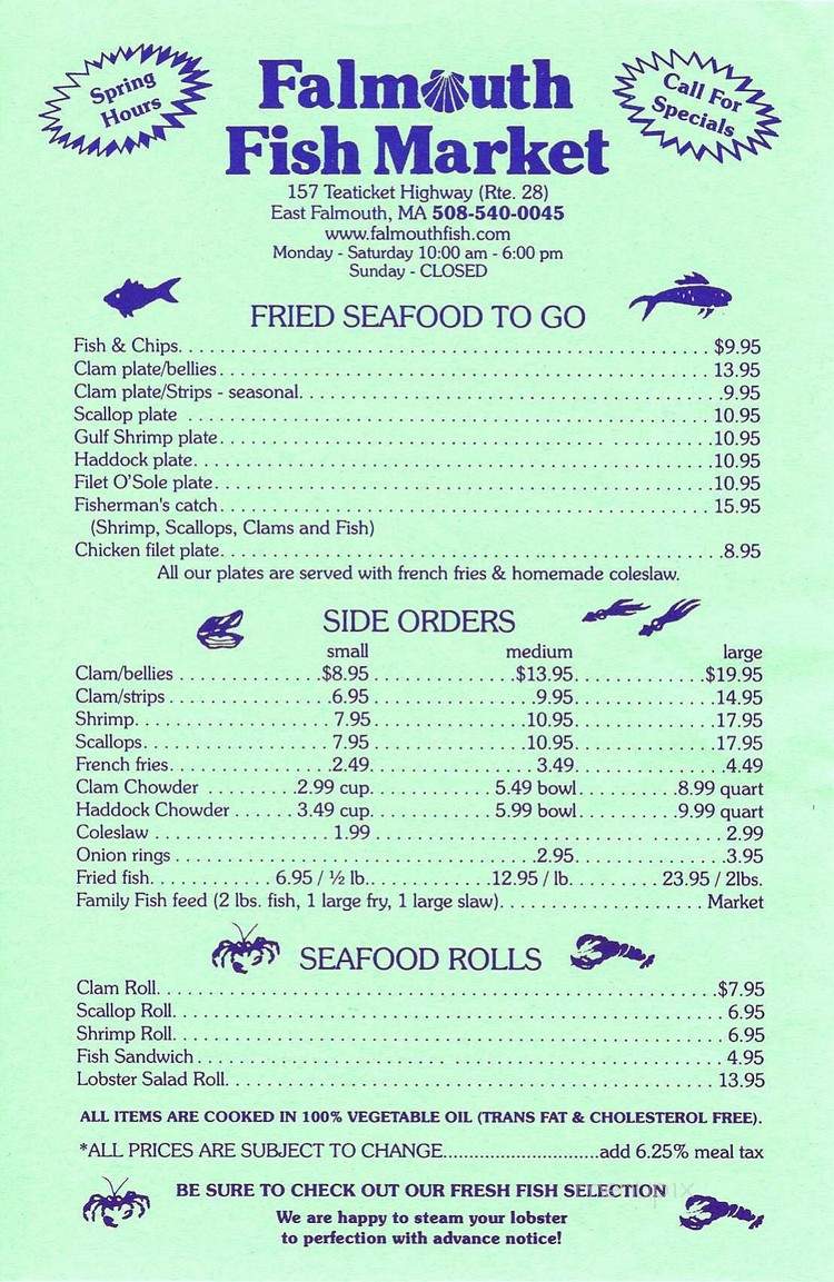 Falmouth Fish Market - Teaticket, MA