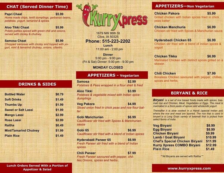 Kurry Xpress - Clive, IA