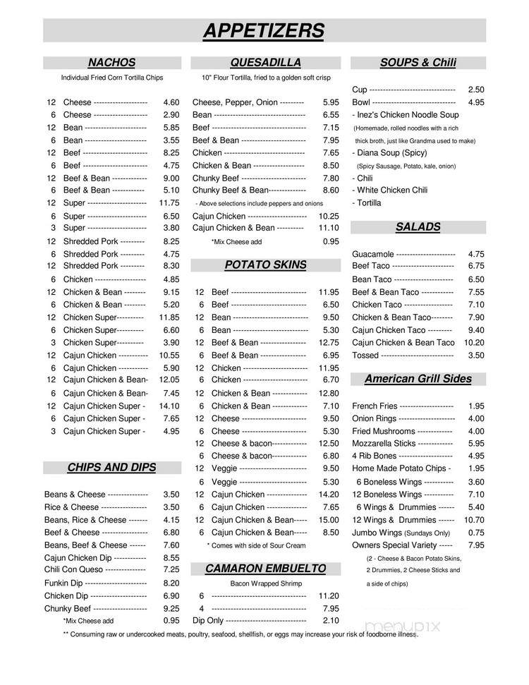 Magdalena's Bar and Grill - Toledo, OH menu_pic