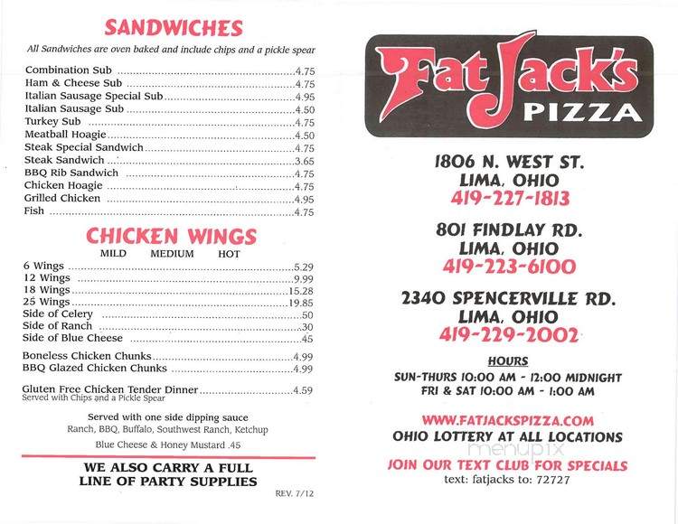 Fat Jack's Pizza - Lima, OH