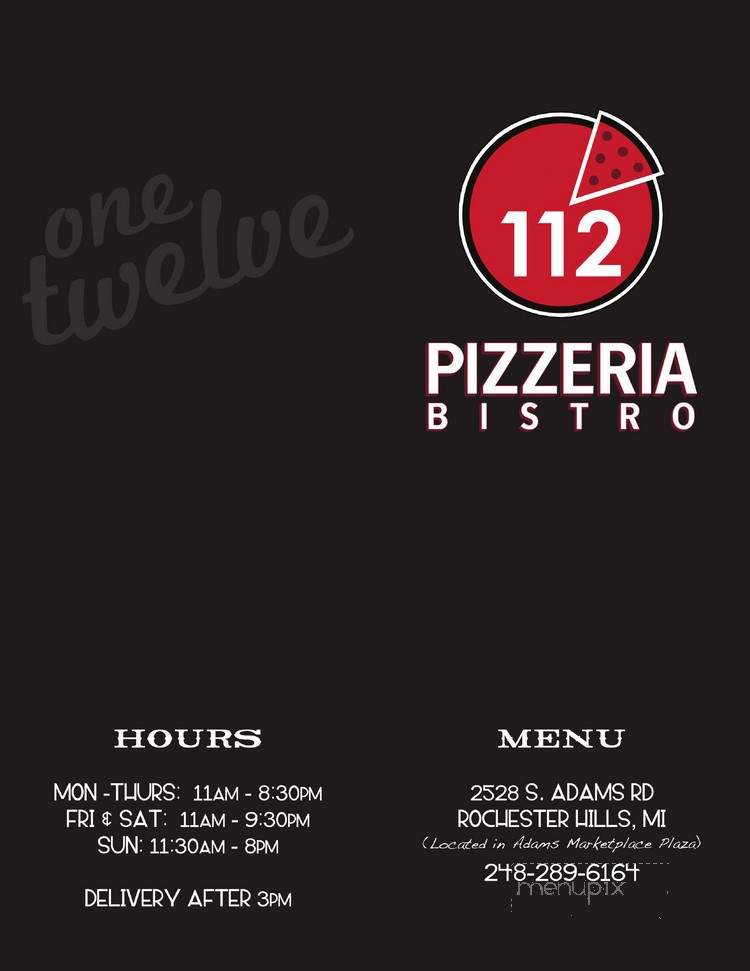 112 Pizzeria Bistro - Rochester Hills, MI