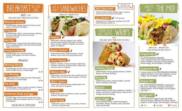 Smiling Moose Deli - Gillette, WY menu_pic