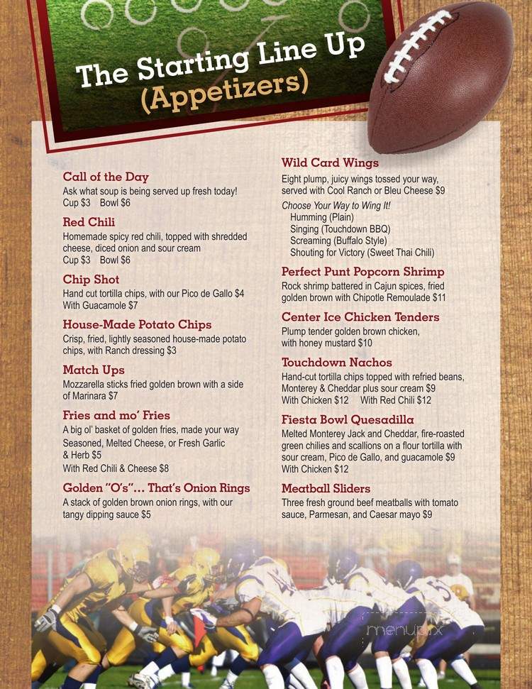 Sweet Spot Sports Bar Grille - Atlanta, GA menu_pic