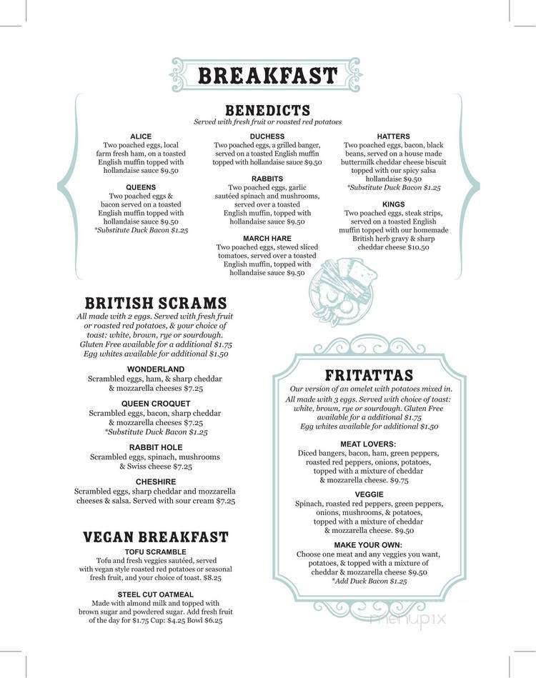 The Mad Hatter Tea Room & Cafe - Webster, NY menu_pic