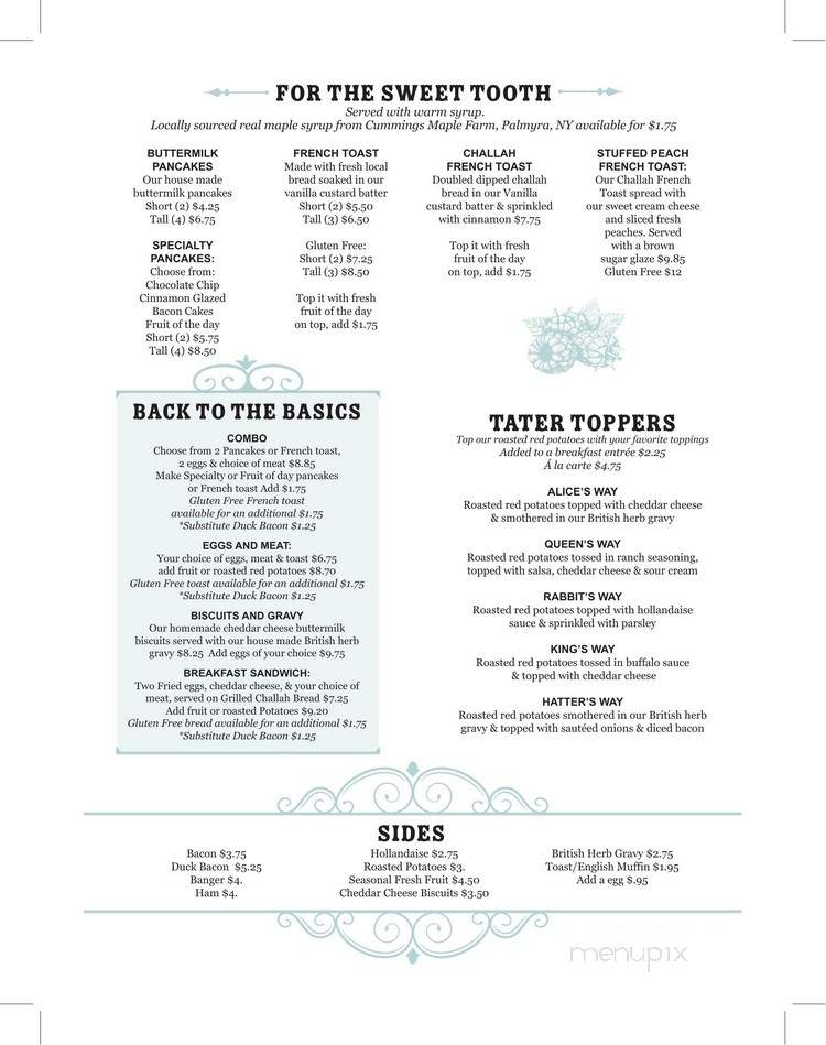 The Mad Hatter Tea Room & Cafe - Webster, NY menu_pic