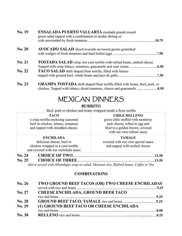 Chapala's Mexican Restaurant - Las Vegas, NV menu_pic