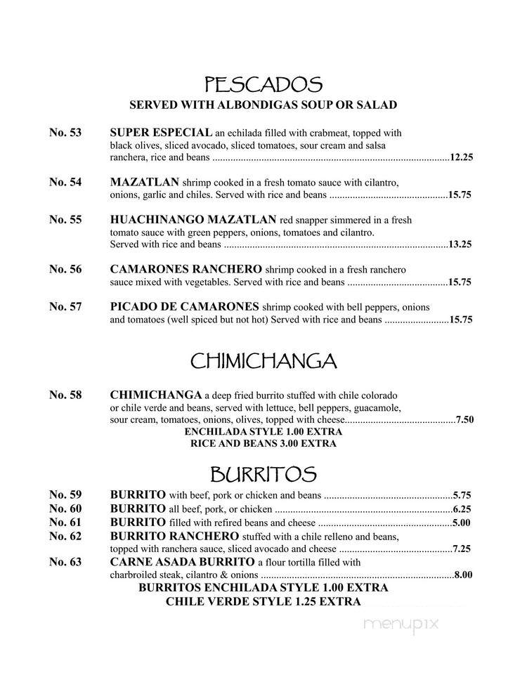 Chapala's Mexican Restaurant - Las Vegas, NV menu_pic