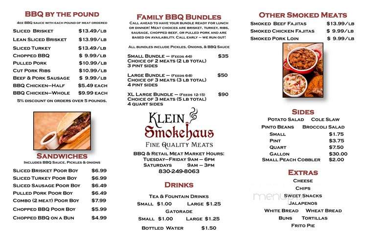 Klein Smokehouse - Boerne, TX