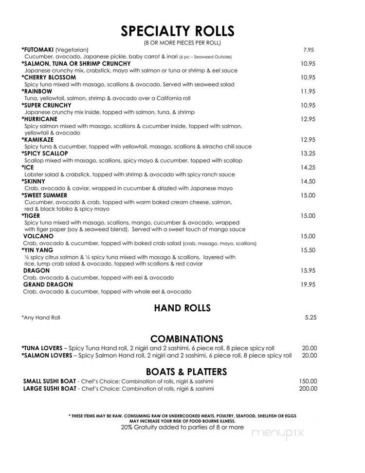 Ice Martini Bar - Woodstock, GA menu_pic