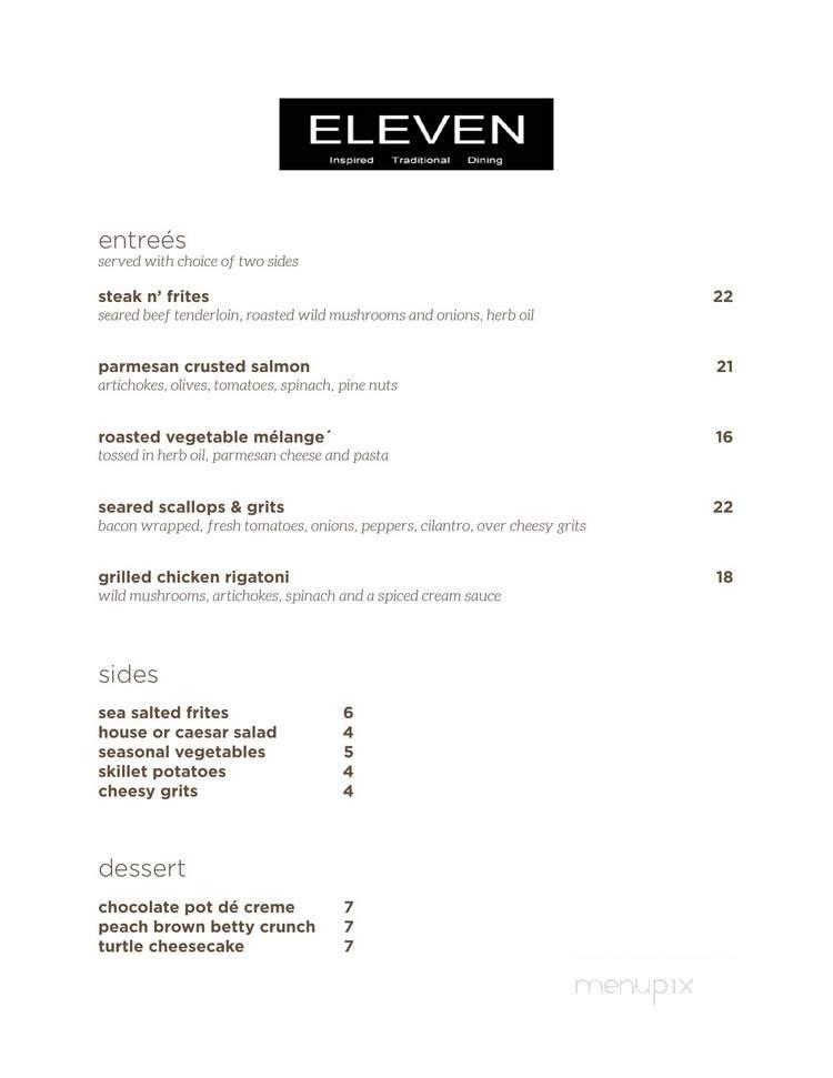 Eleven - Chattanooga, TN menu_pic