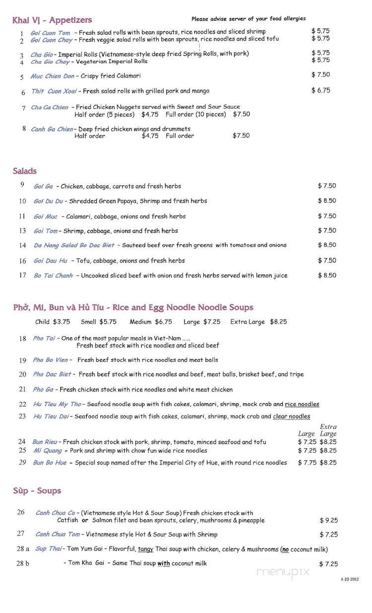 Da Nang - Antioch, CA menu_pic