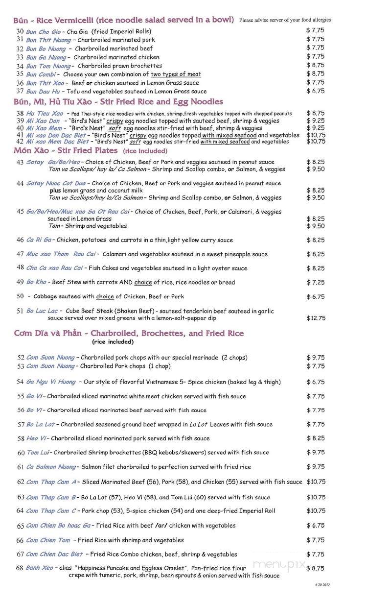 Da Nang - Antioch, CA menu_pic