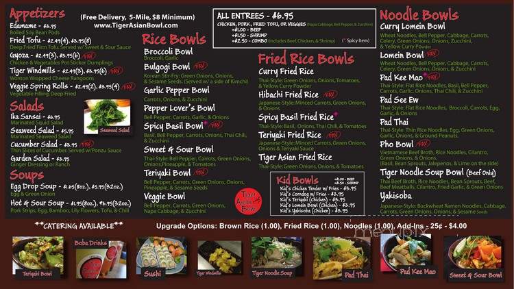 Tiger Asian Bowl - Allen, TX menu_pic