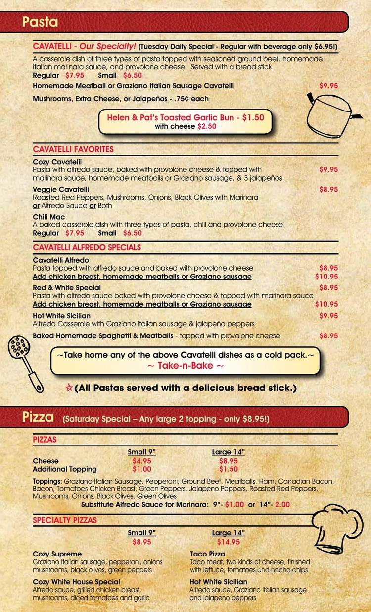 Cozy Cafe - Des Moines, IA menu_pic