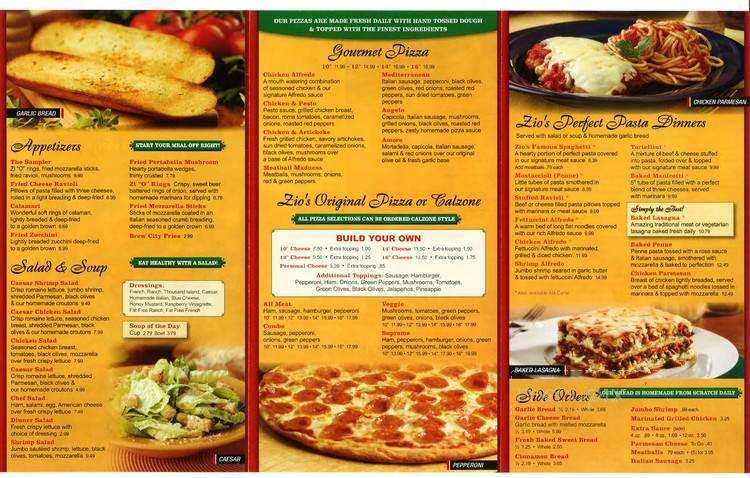 Zio Johno's Spaghetti House - Cedar Rapids, IA menu_pic
