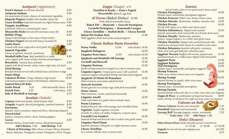 Zio Gino - Chatham, NJ menu_pic