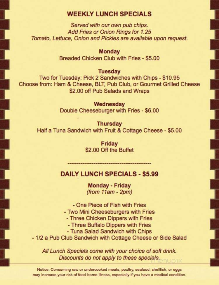 Pub Indianapolis - Indianapolis, IN menu_pic