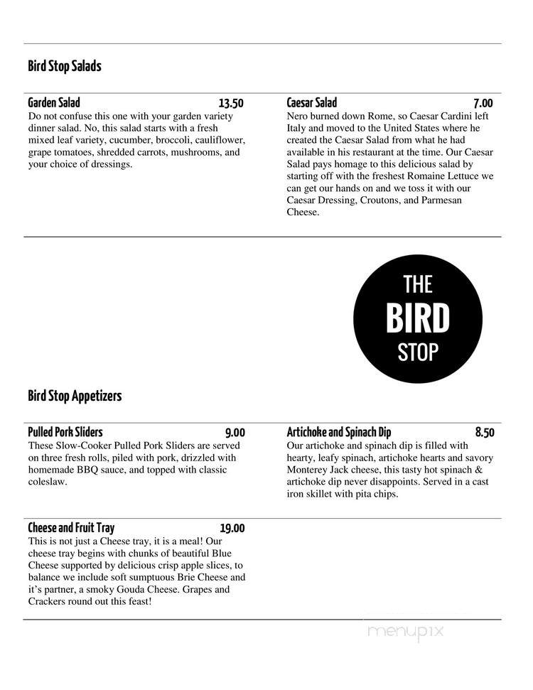 The Bird Stop Coffee Shop - Caldwell, ID menu_pic