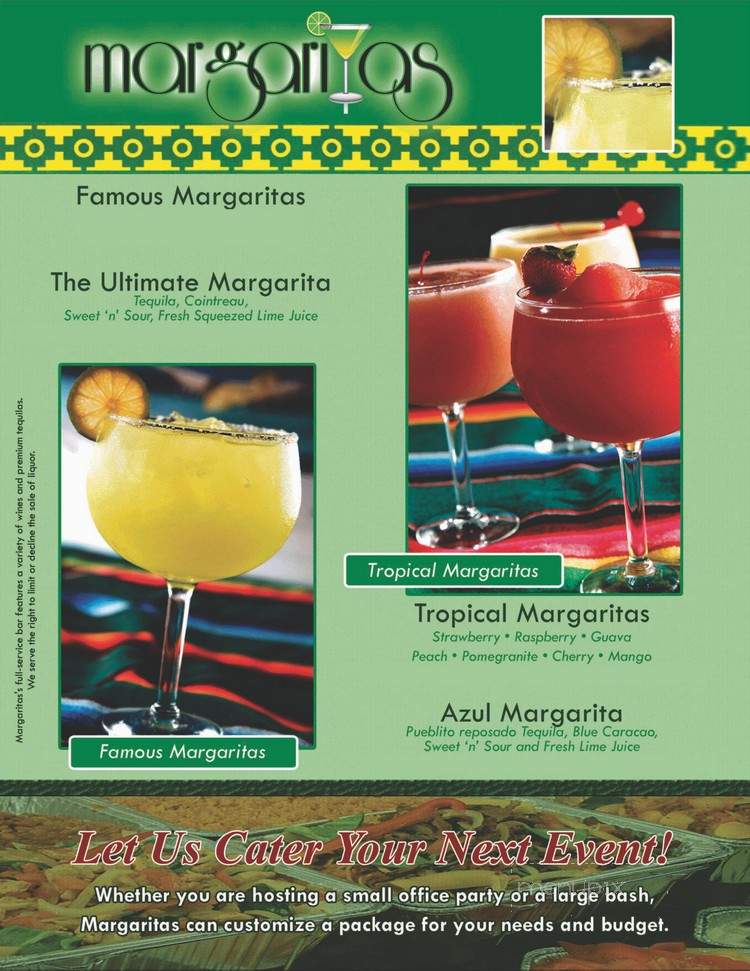 Margaritas - Oak Park, IL menu_pic