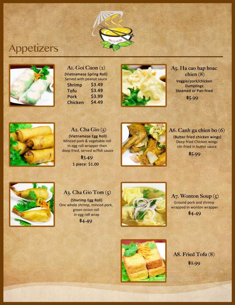 Pho More Vietnamese Noodle House - Cypress, TX menu_pic