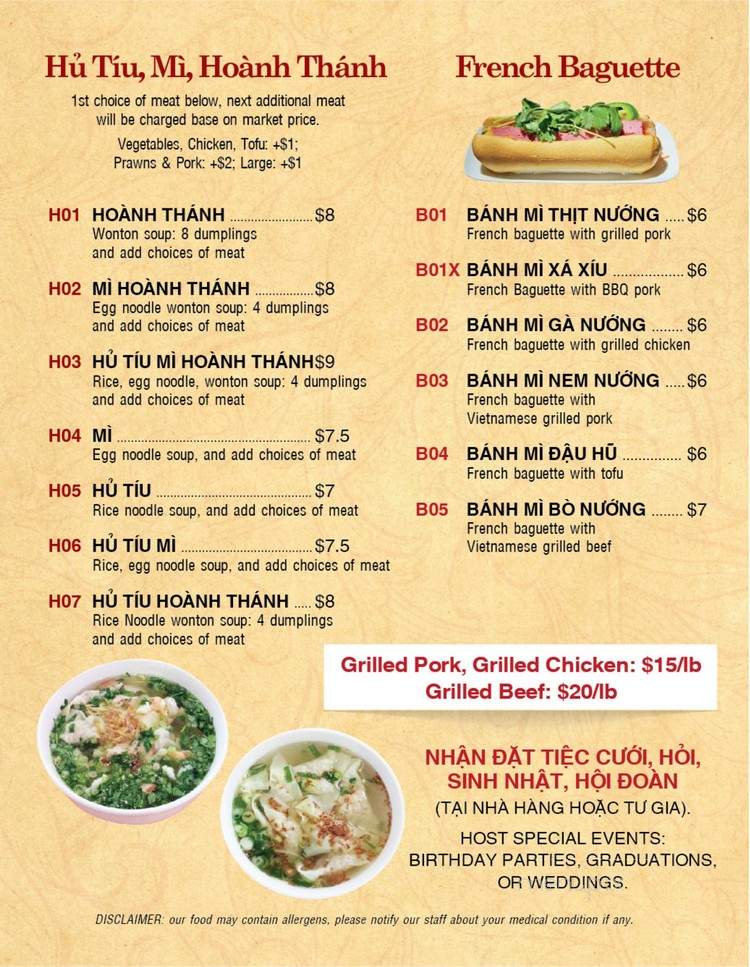 Pho Twins - Rowlett, TX menu_pic