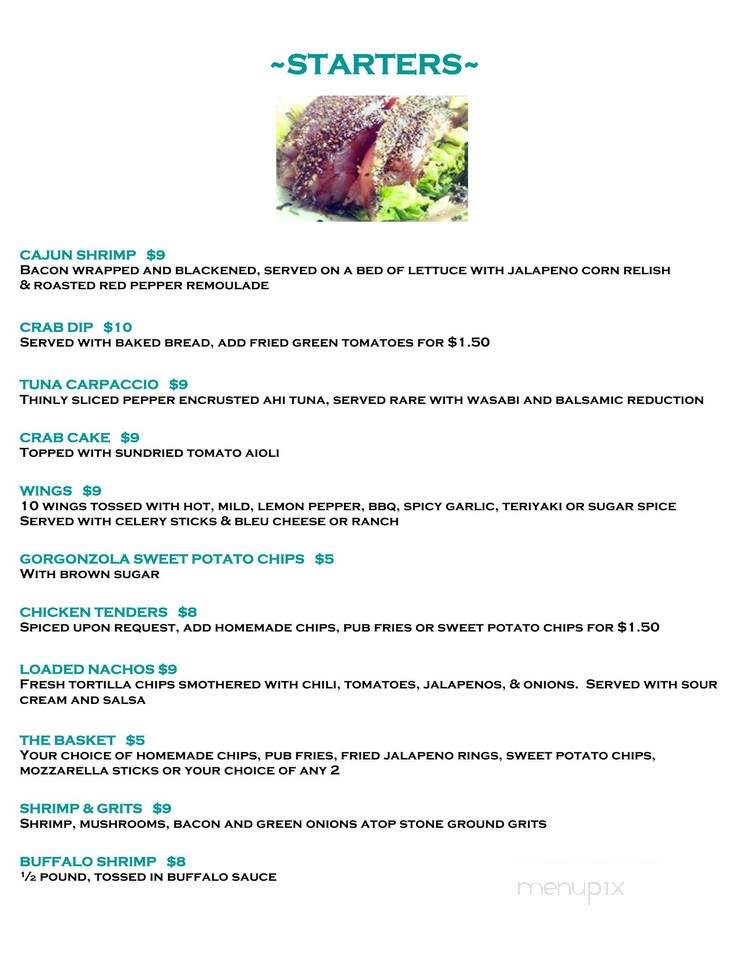 Duffers Bar Grill - Oak Island, NC menu_pic