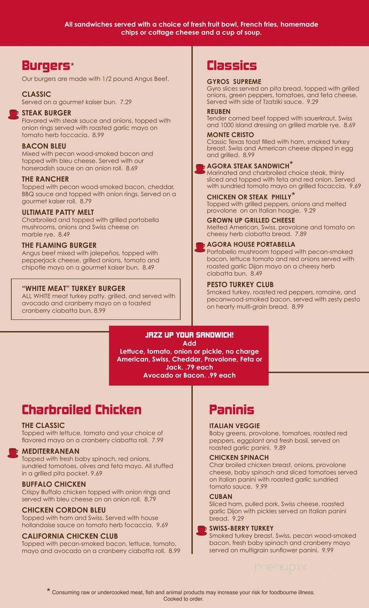 Cafe Agora - Menomonee Falls, WI menu_pic