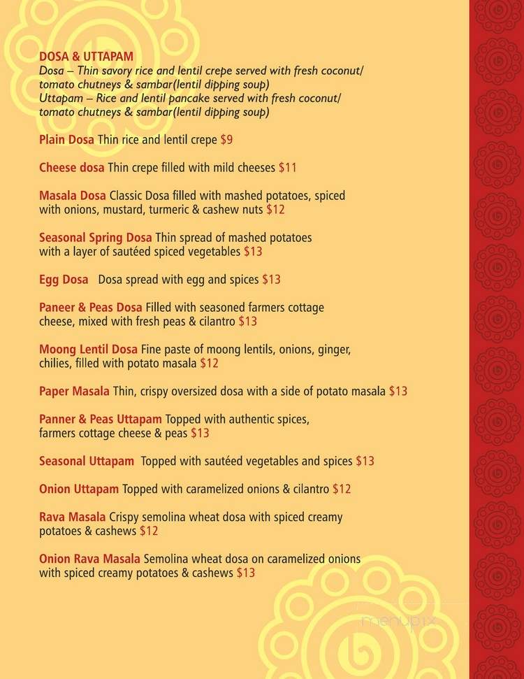 Bangles Indian Cuisine - Downingtown, PA menu_pic