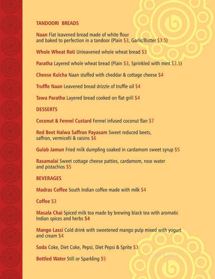Bangles Indian Cuisine - Downingtown, PA menu_pic