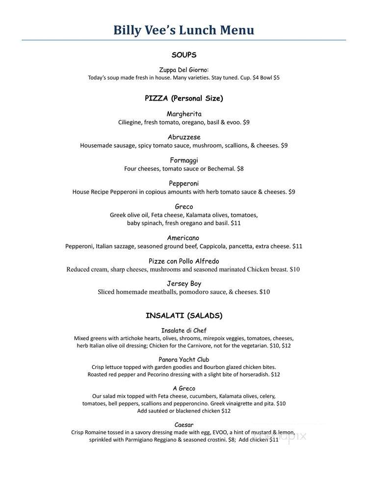 Billy Vee's - Panora, IA menu_pic