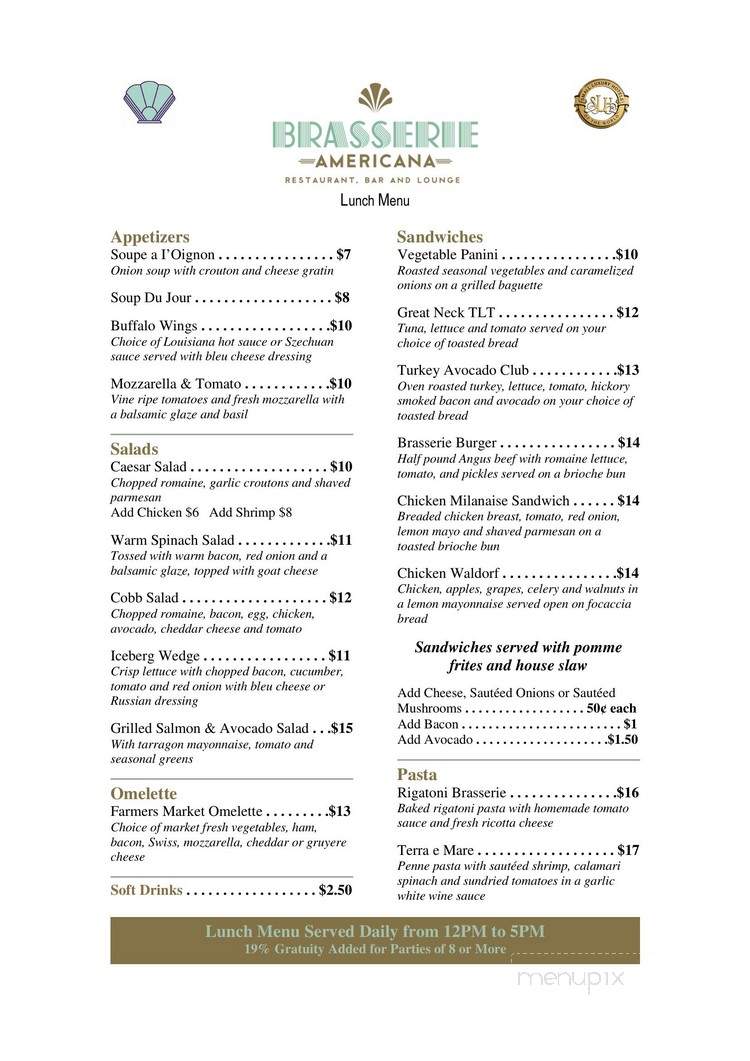 Brasserie Americana - Great Neck, NY menu_pic