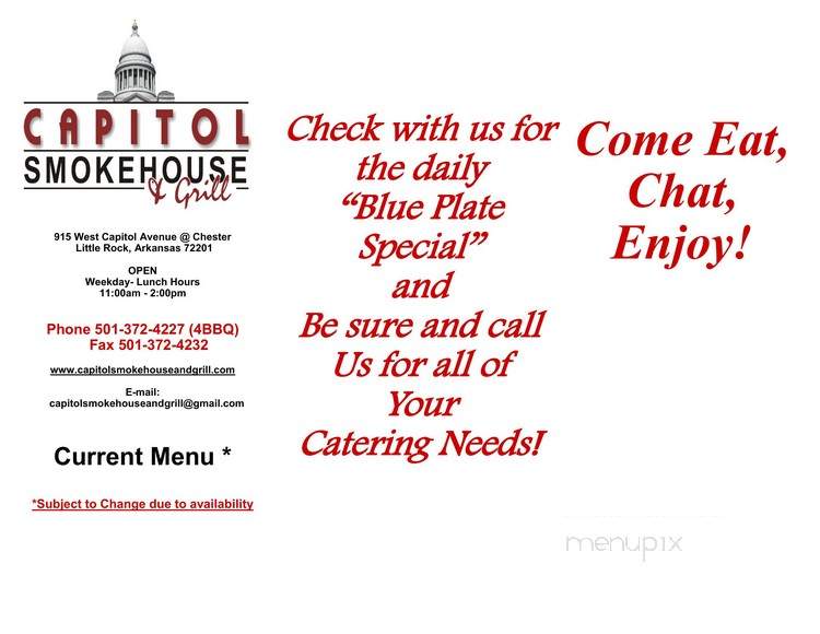 Capitol Smokehouse and Grill - Little Rock, AR menu_pic