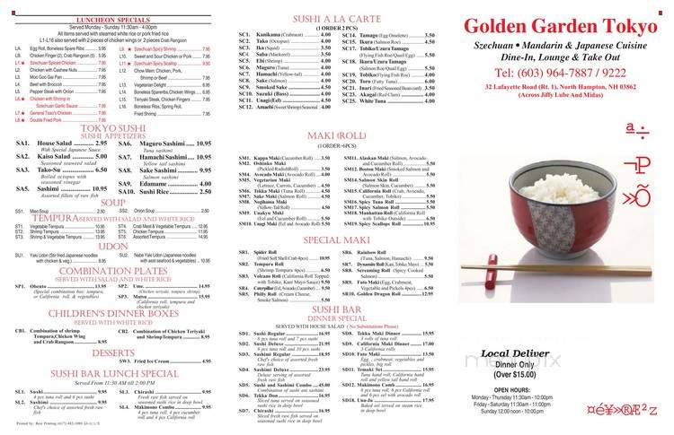 Golden Garden - North Hampton, NH menu_pic