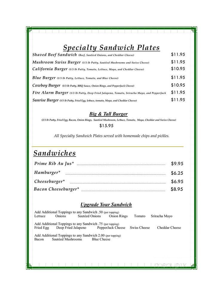 Club X to C Restaurant - Gleason, WI menu_pic