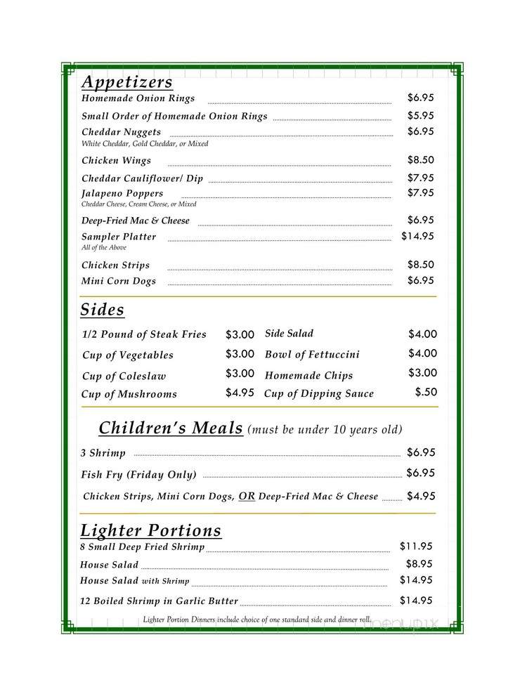 Club X to C Restaurant - Gleason, WI menu_pic