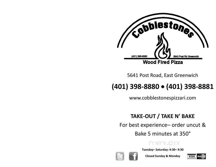 Cobblestones Wood Fired Pizza - East Greenwich, RI