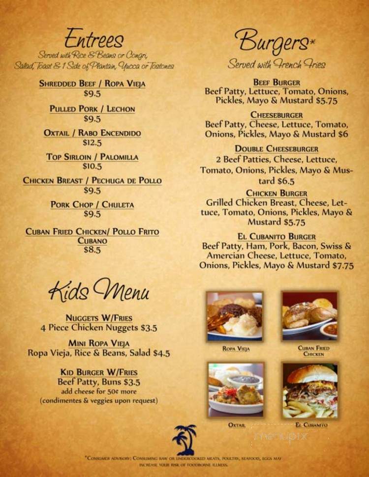 Cuban Sandwich Cafe - Austin, TX menu_pic